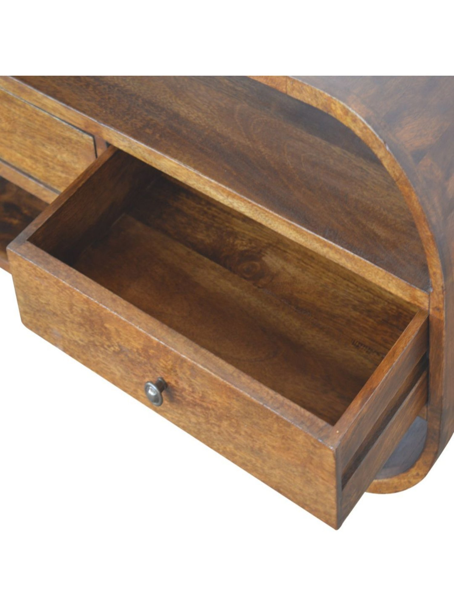 Artisan Furniture Brown Chestnut Curved Edge Media Unit with 2 Drawers