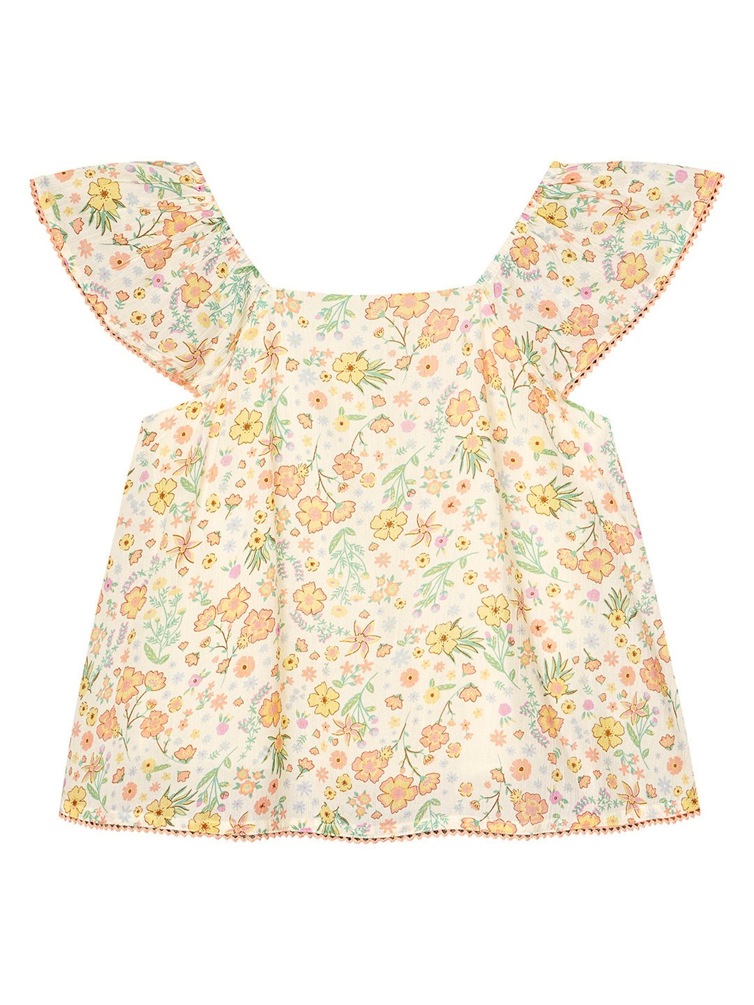 Budding Bees Kids Multicolor Floral Print Top