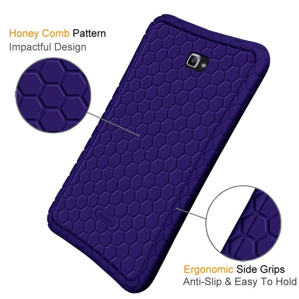 Fintie Silicone Case for Samsung Galaxy Tab A 10.1, [Honey Comb Series] Light Weight Shock Proof Silicone Cover [Anti Slip] [Kids Friendly] for Tab A 10.1 (NO S Pen Version SM-T580/T585/T587), Navy