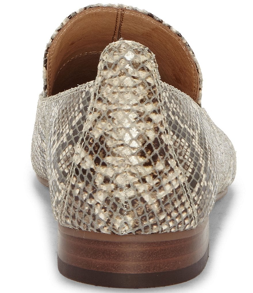 CC Corso Como Enjio Snake Print Leather Block Heel Loafers
