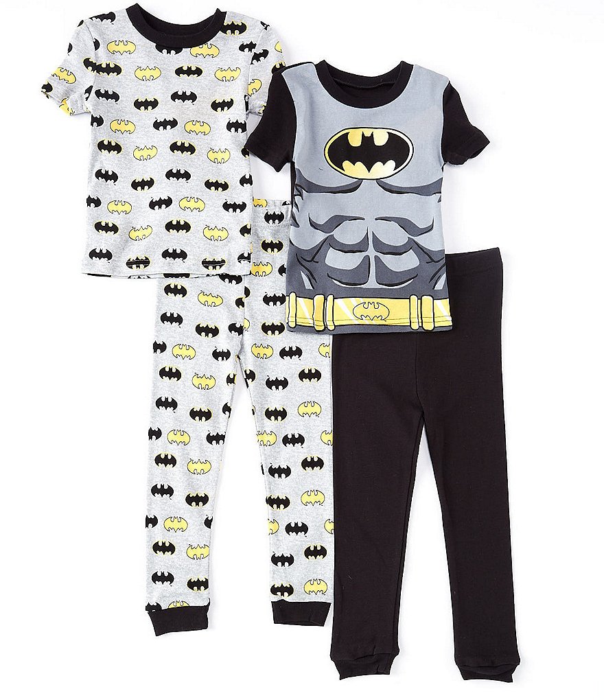 Komar Kids Toddler Boys 2T-4T Batman 4-Piece Pajamas Set