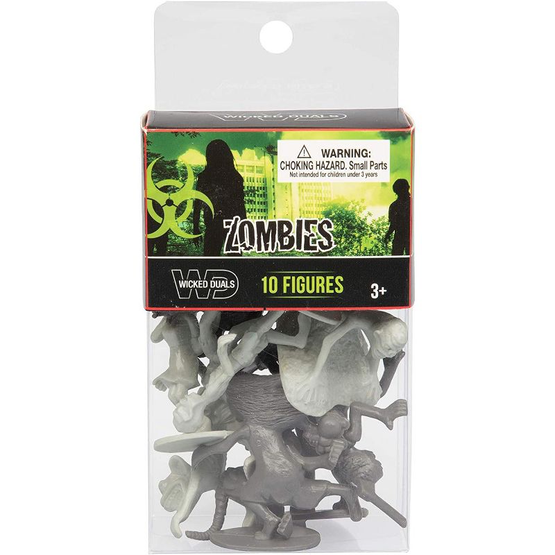 Hingfat Zombie Action Figure Toy Playset, 10 Pieces