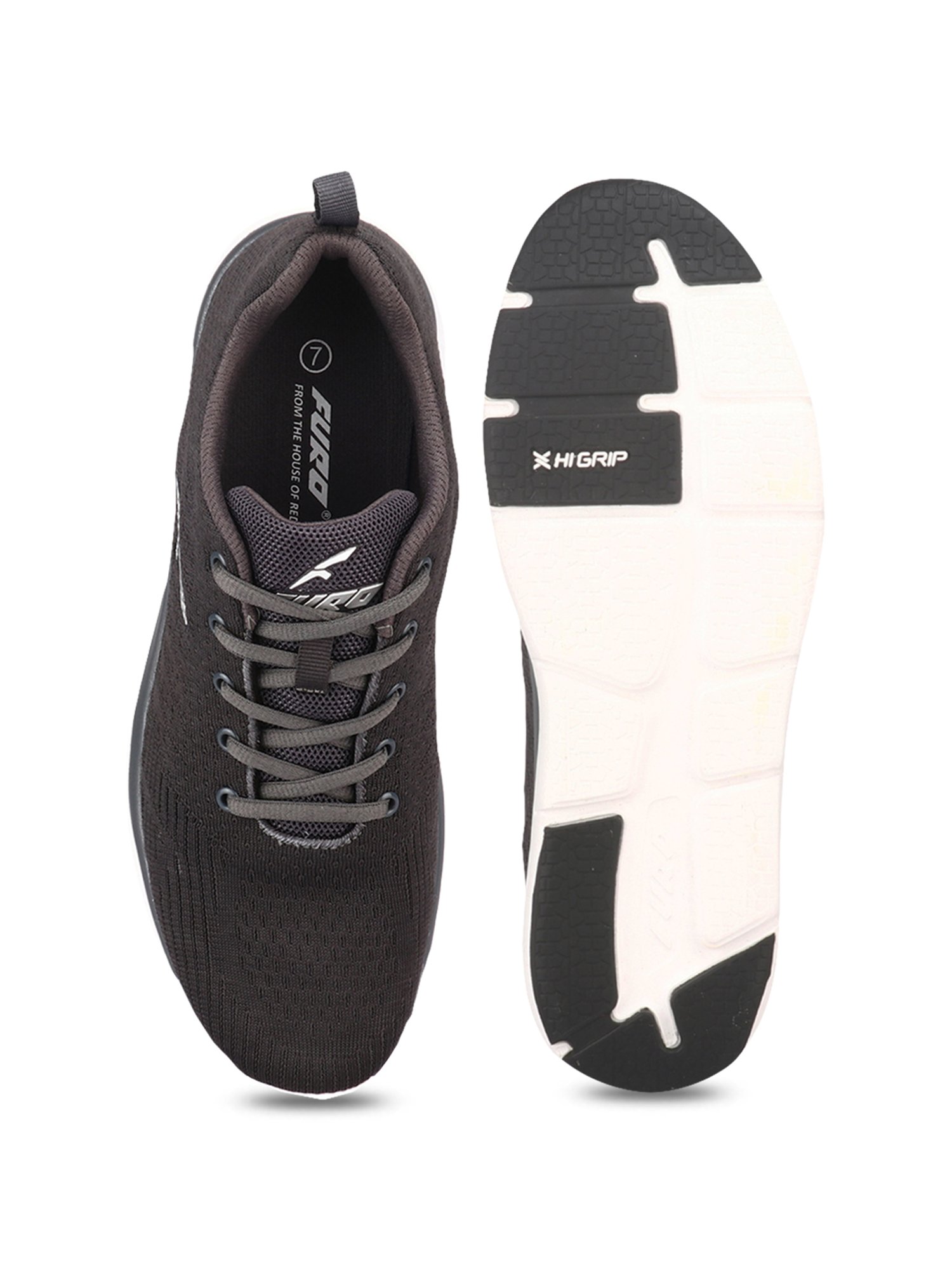 Furo by Red Chief Men's Charcoal Grey Walking Shoes