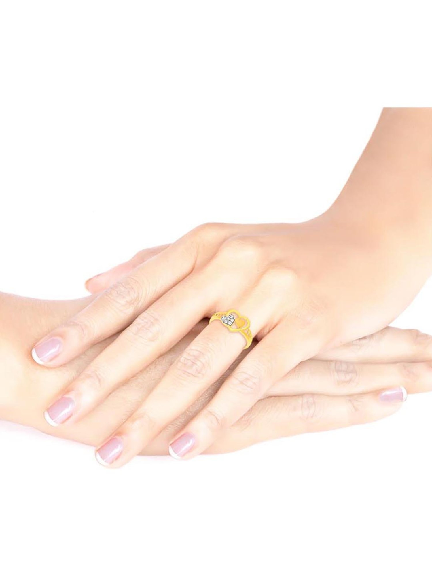 Malabar Gold and Diamonds 18k Gold Heart Ring for Women