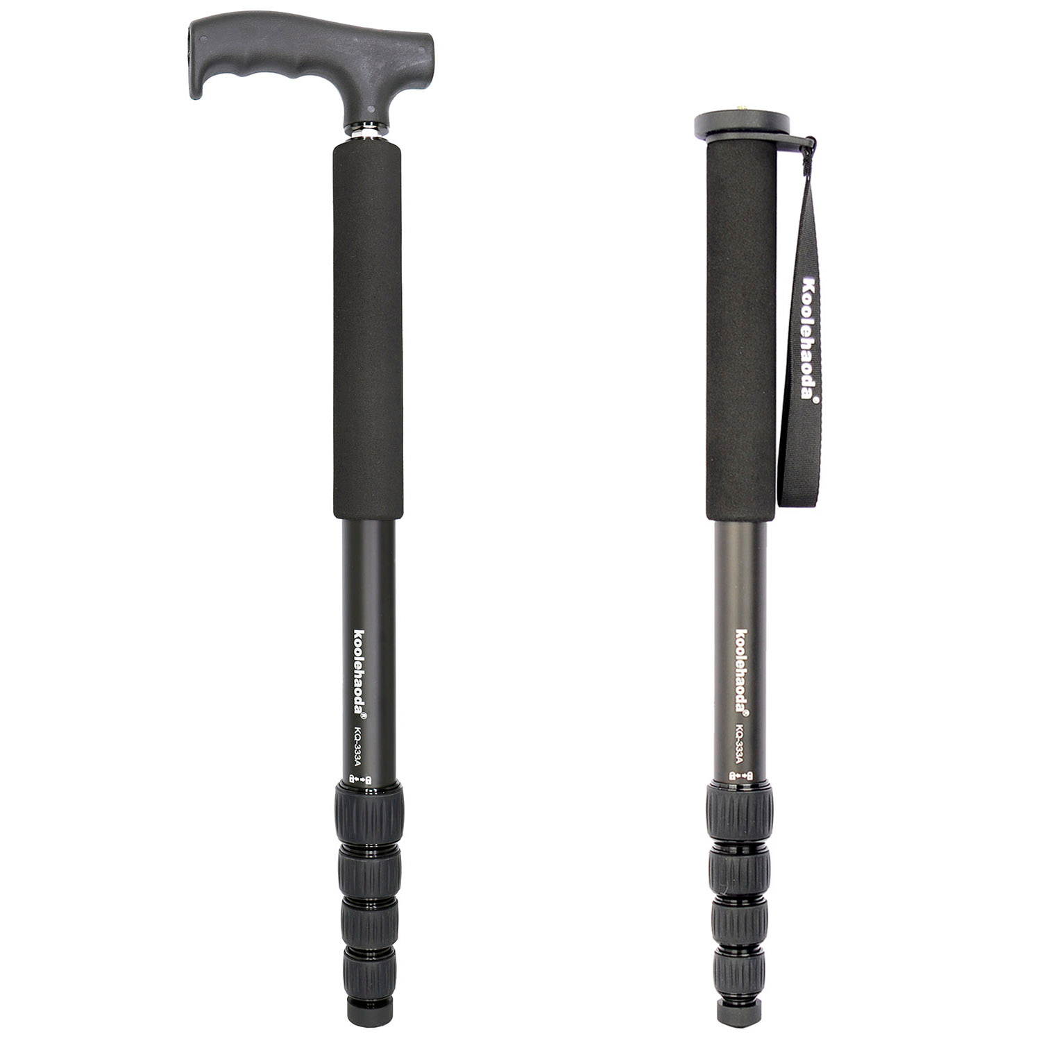 Koolehaoda Aluminum Camera Monopod & Alpenstock with Handle, 5-Legs Sections,12KG / 26.4 lbs Load Capacity.