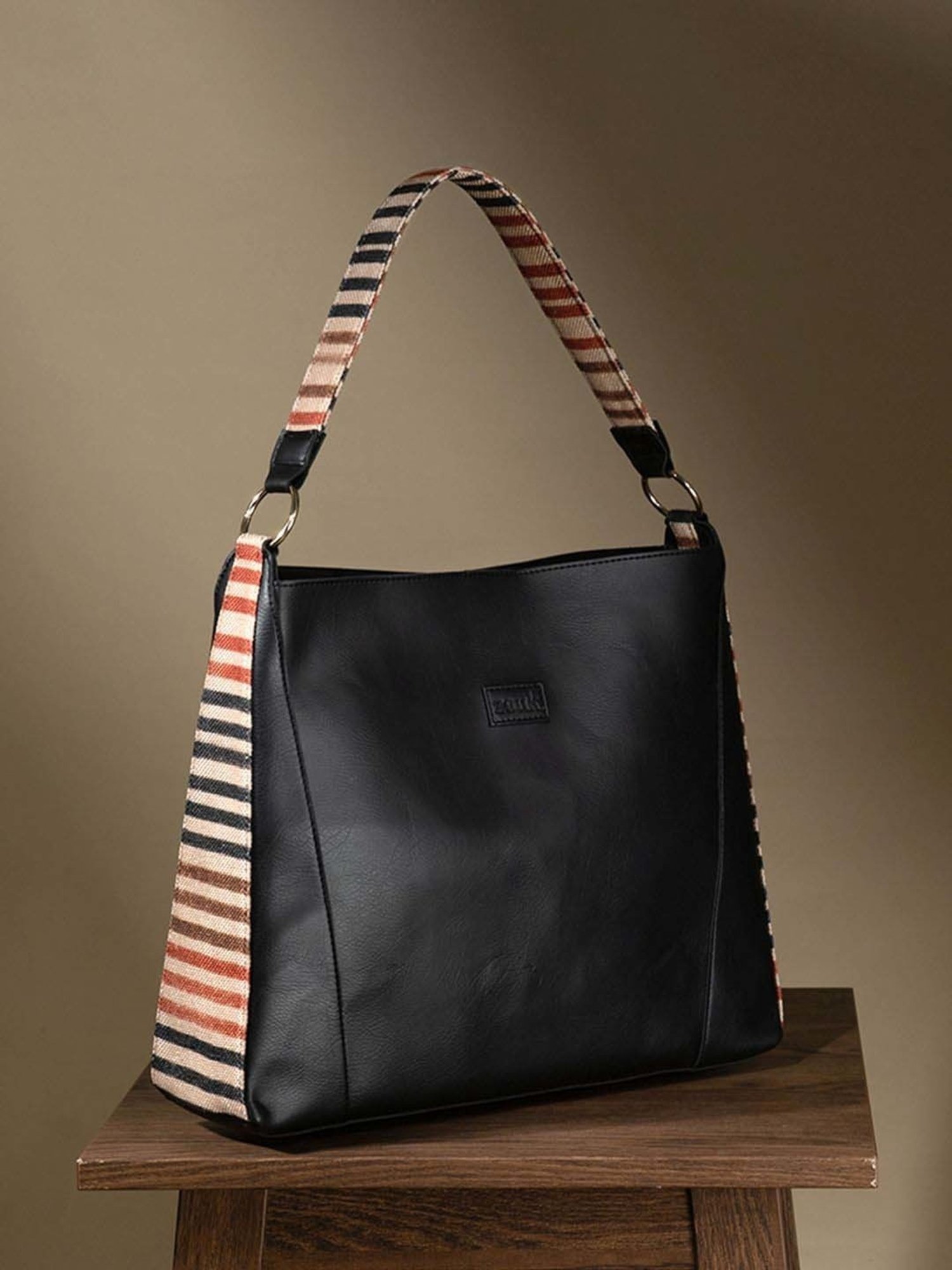 ZOUK Multicolor Striped Large Tote Handbag