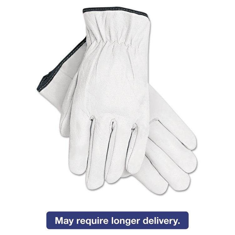 Memphis Grain Goatskin Driver Gloves White Extra-Large 12 Pairs 3601XL