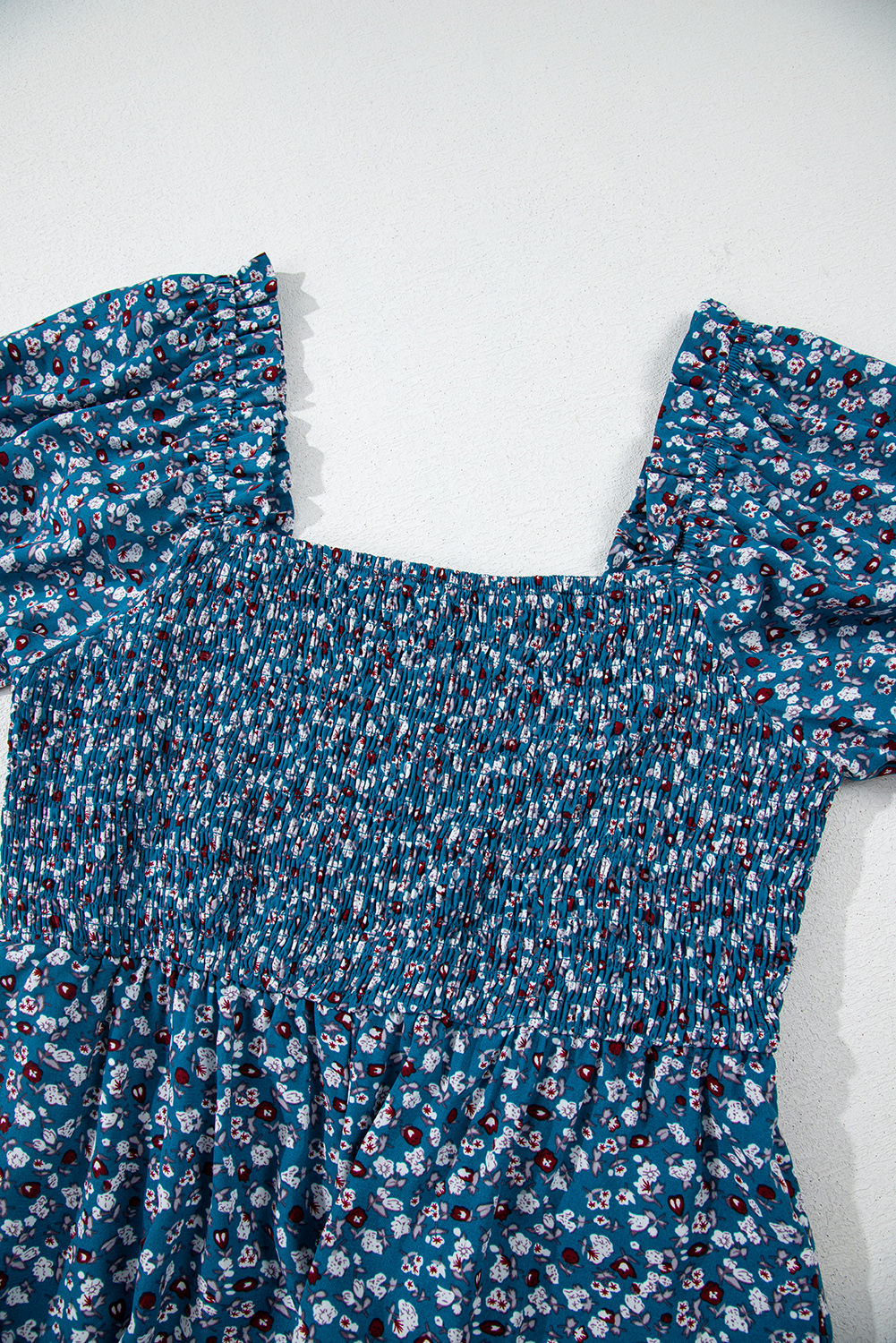 Gray Textured Wide Leg Overall with Pockets