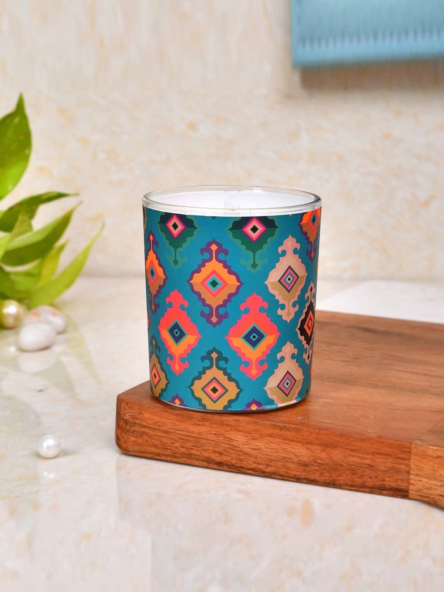 Lidded Glass Jar Crackling Wooden Wick Teak and Moss Candle - Nature's Wick