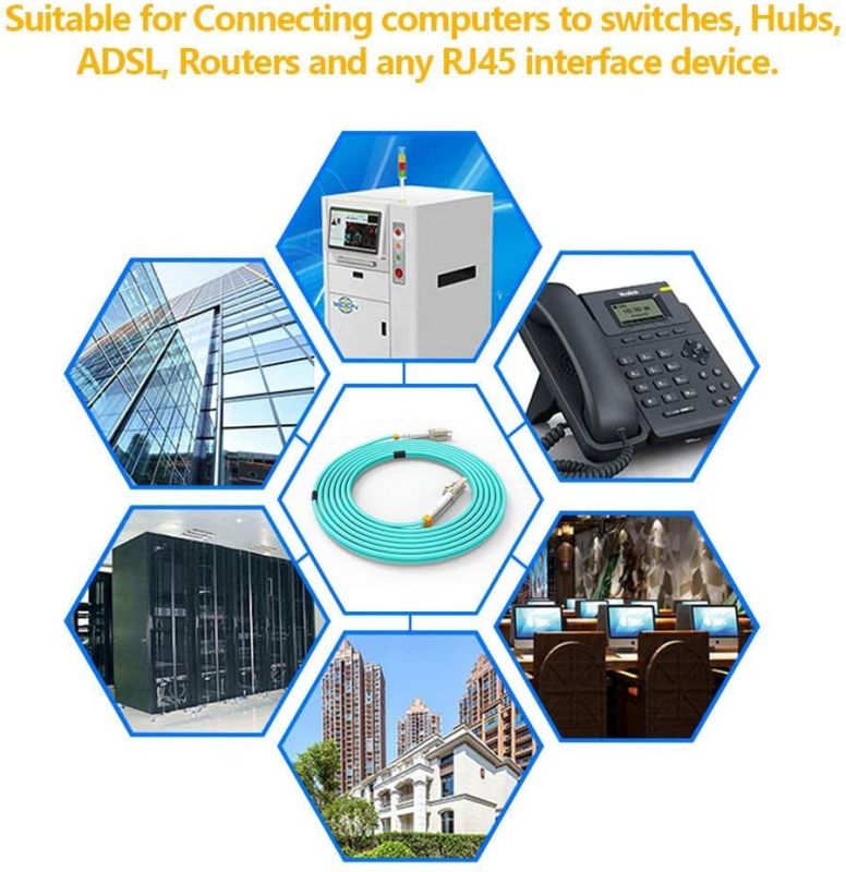 Fiber Optic Cable LC-LC 9/125 Duplex Single-Mode Fiber Cable Yellow 5 meters