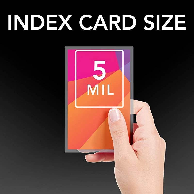 Laminating Sheets, Thermal Laminating Speed Pouches, Index Card Size, 5 Mil, HeatSeal UltraClear, 25 Pack (3202002)