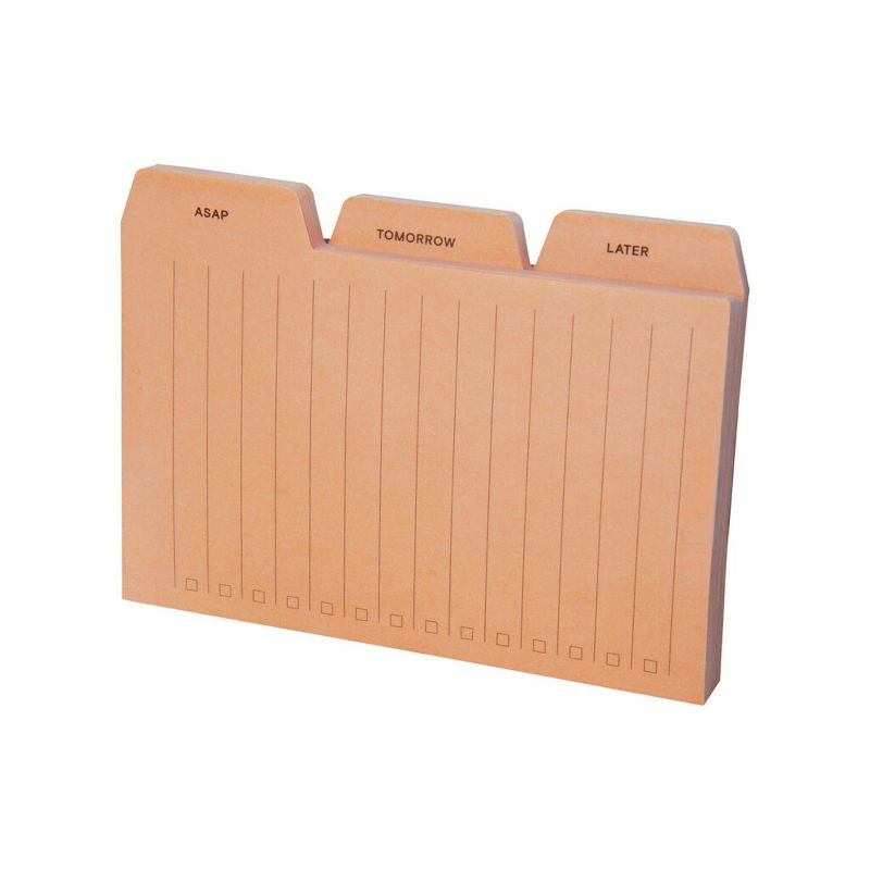 Post-it 3pk 3"x4" Tab Note Pack - Peach