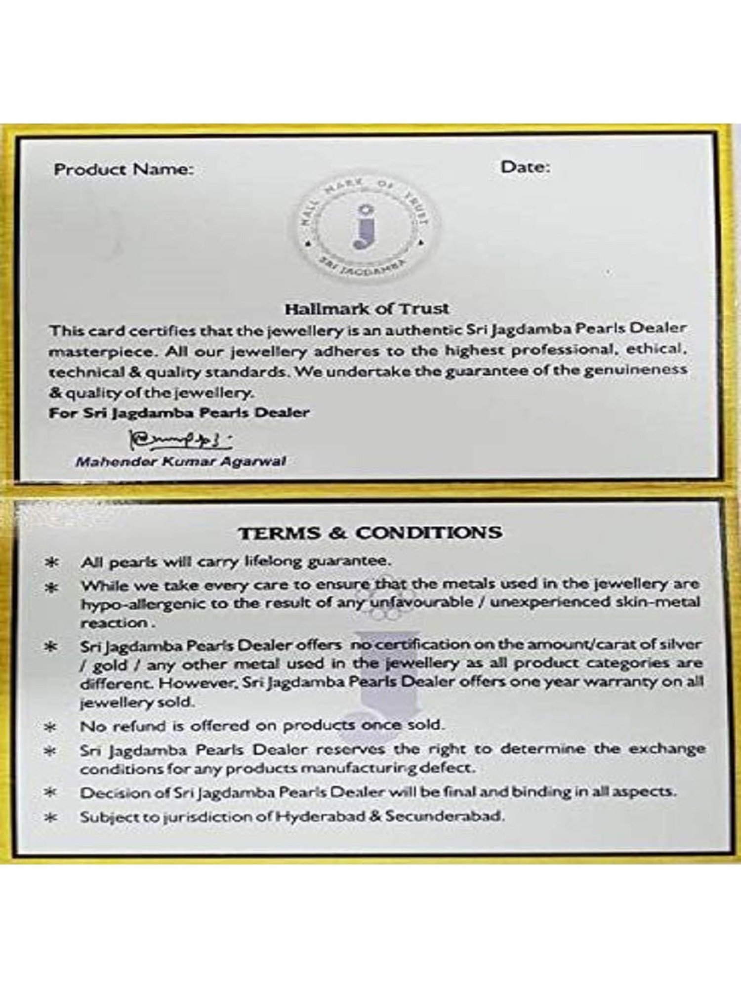 Sri Jagdamba Pearls Elina 18k Gold Chain for Women & Girls