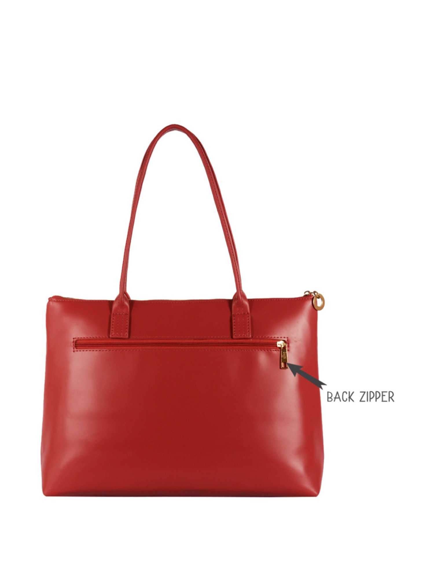 Baggit Red Solid Medium Tote