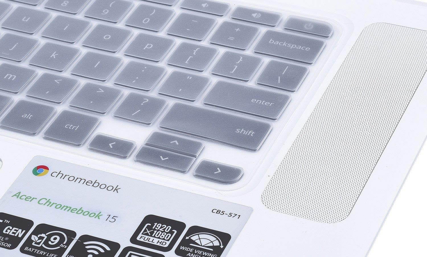 Acer Chromebook CB3 15.6" Keyboard Cover, CaseBuy Ultra Thin Keyboard Protector Case for Acer Chromebook 15 CB3-531 CB3-532 CB5-571 C910 Chromebook US Layout, Clear