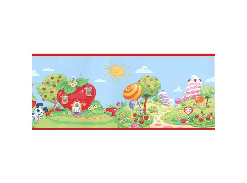 12ft Self Stick Wall Border Accent Roll - Strawberry Shortcake..