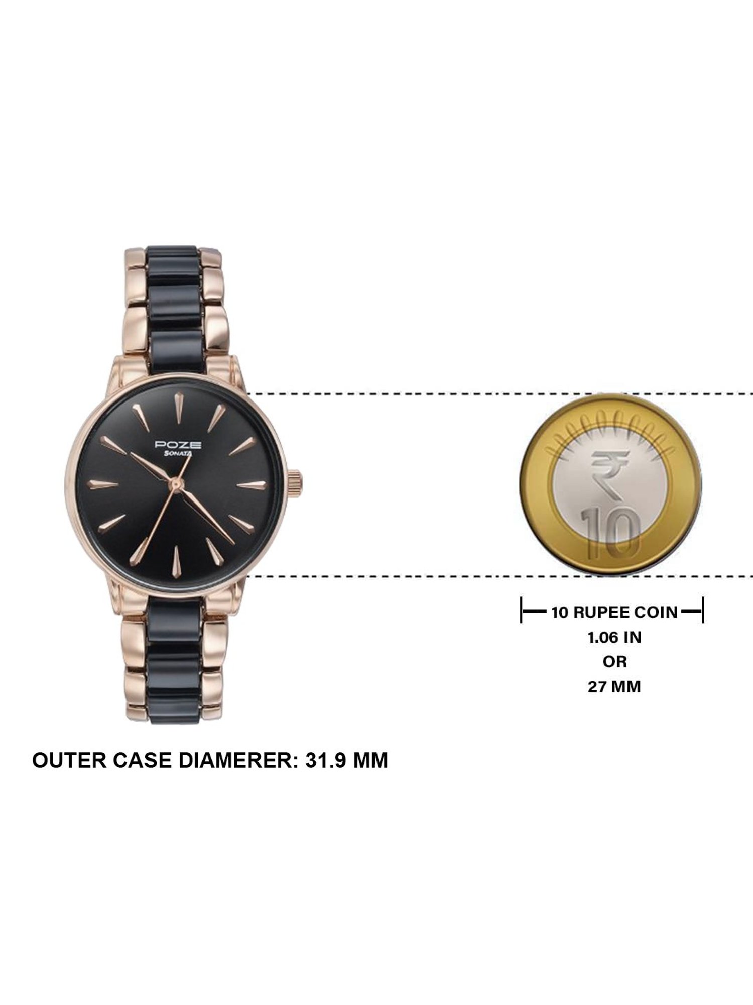 Sonata Poze 3.0 SP80076KD02WF Analog Watch for Women