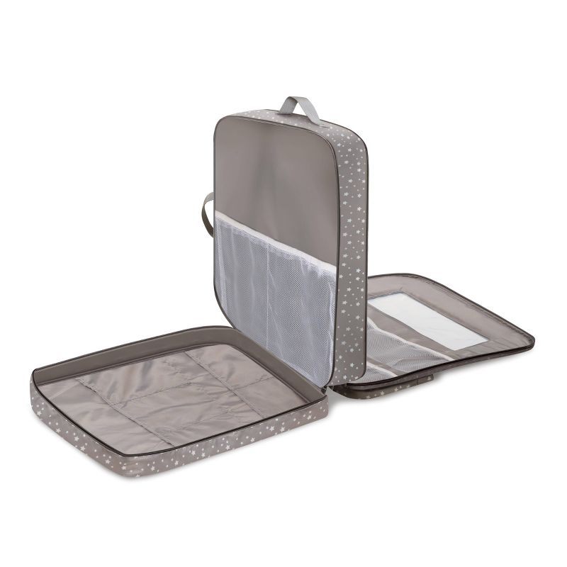 Pack Pretty Double Doll Carrier with 2 Sleeping Bags for 18" Dolls - Gray/Stars