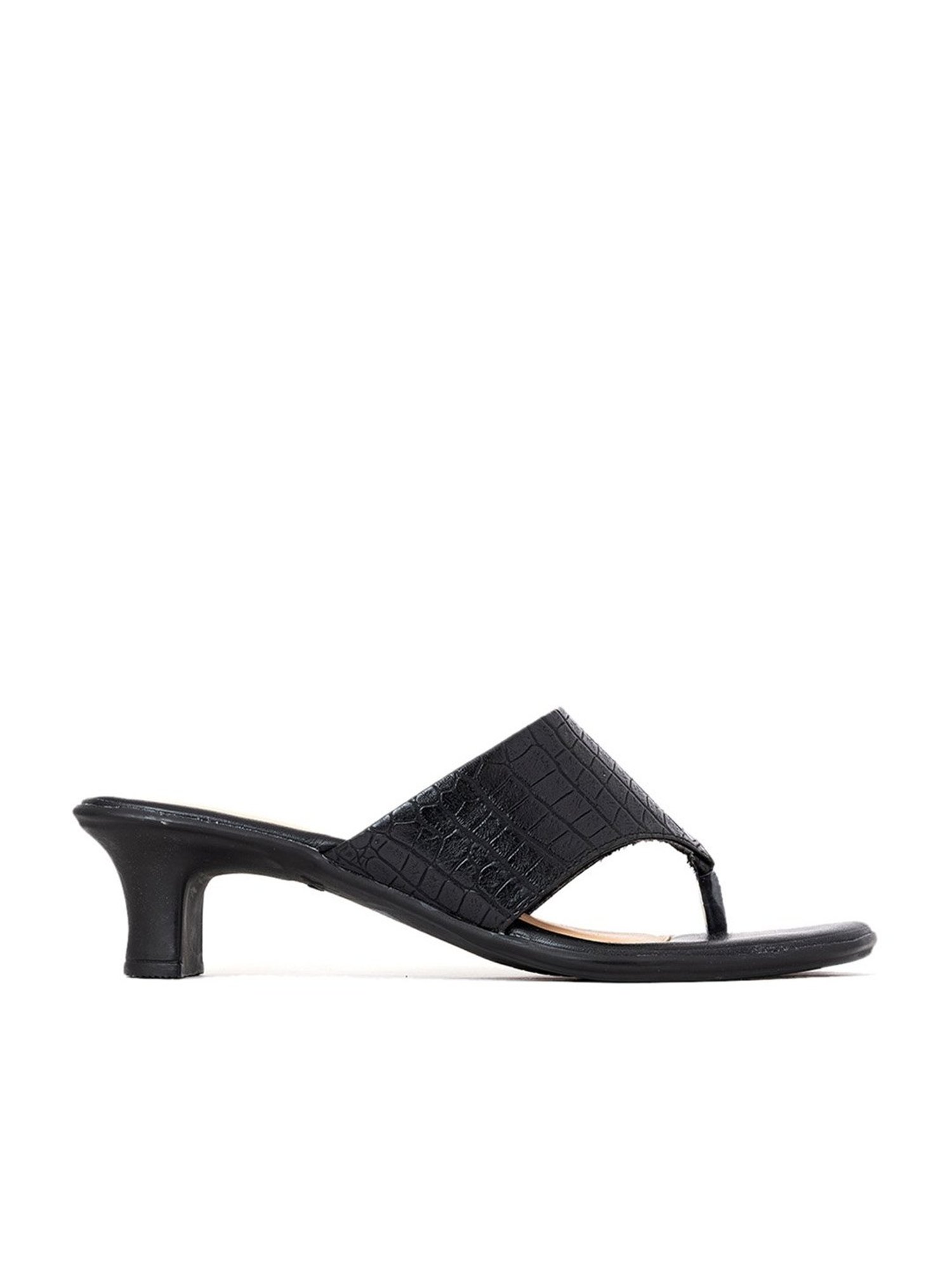 Khadim Women's Black Thong Sandals