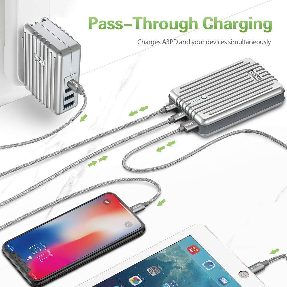 Zendure A3 PD 10,000 mAh Crush-Proof Portable Charger (Red)