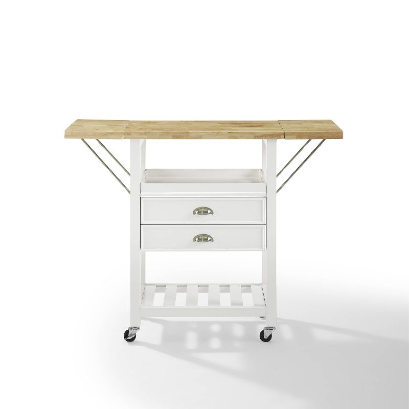 Bristol Double Drop Leaf Kitchen Cart White - Crosley