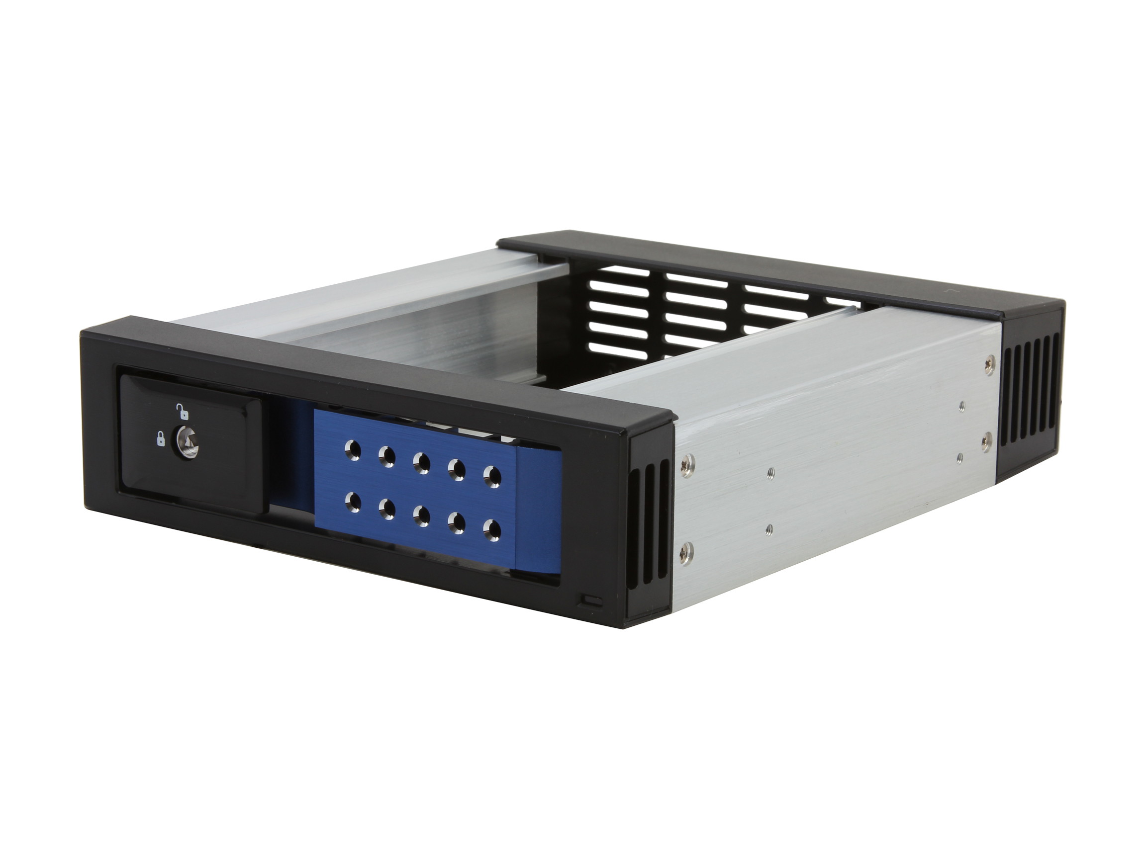 iStarUSA BPN-DE110SS-SILVER Trayless 5.25" to 3.5" SATA SAS 6 Gbps HDD Hot-swap Rack