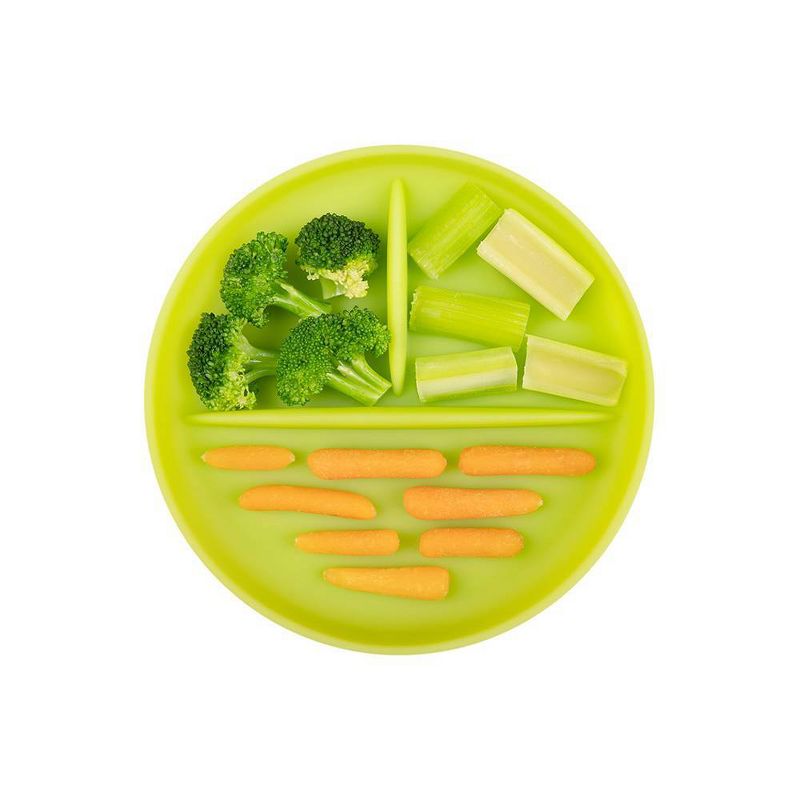 Olababy Silicone Divided Suction Plate - Kiwi