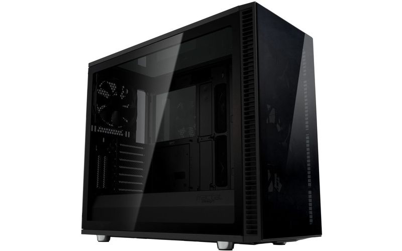 Fractal Design Define S2 Vision Blackout Computer Case - Black - Tempered Glass - 5 x Bay - 4 x 5.51" x Fan(s) Installed - 0
