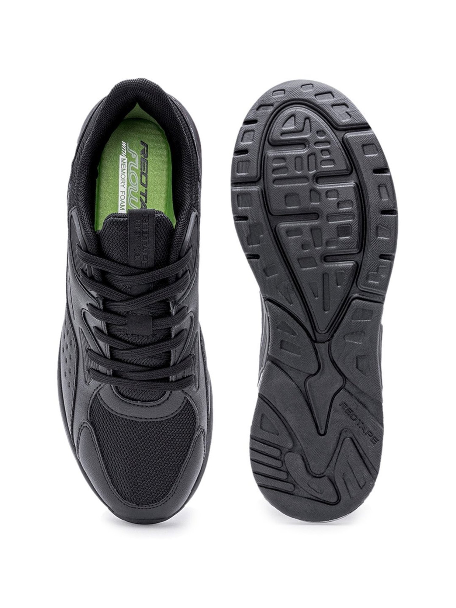 Red Tape Men's Black Casual Sneakers