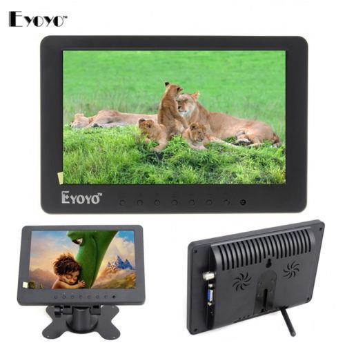HD 7" TFT LCD Color Monitor 1024*600 VGA BNC Video Audio HQ For PC,CCTV Cam,DVD
