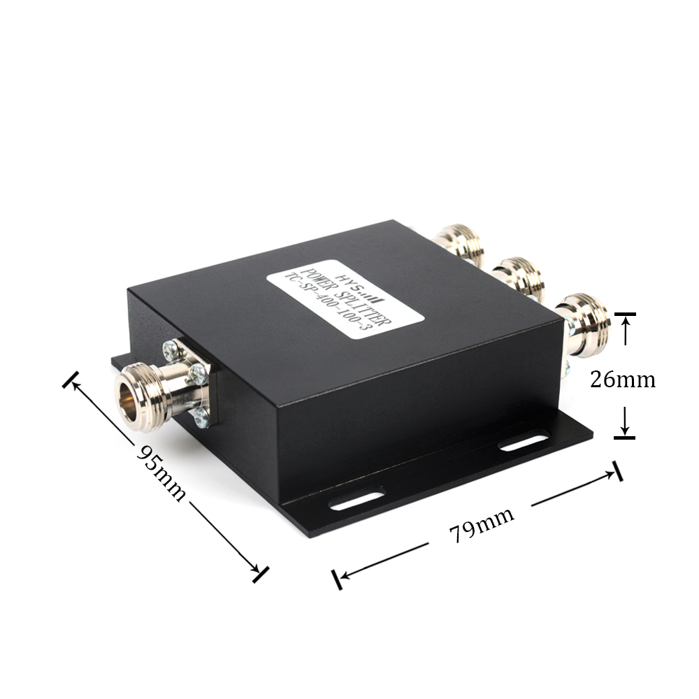3 Way UHF 400-500MHz Antenna Power Splitter 50W Two Way Radio Repeater Power Divider with N Female connectors
