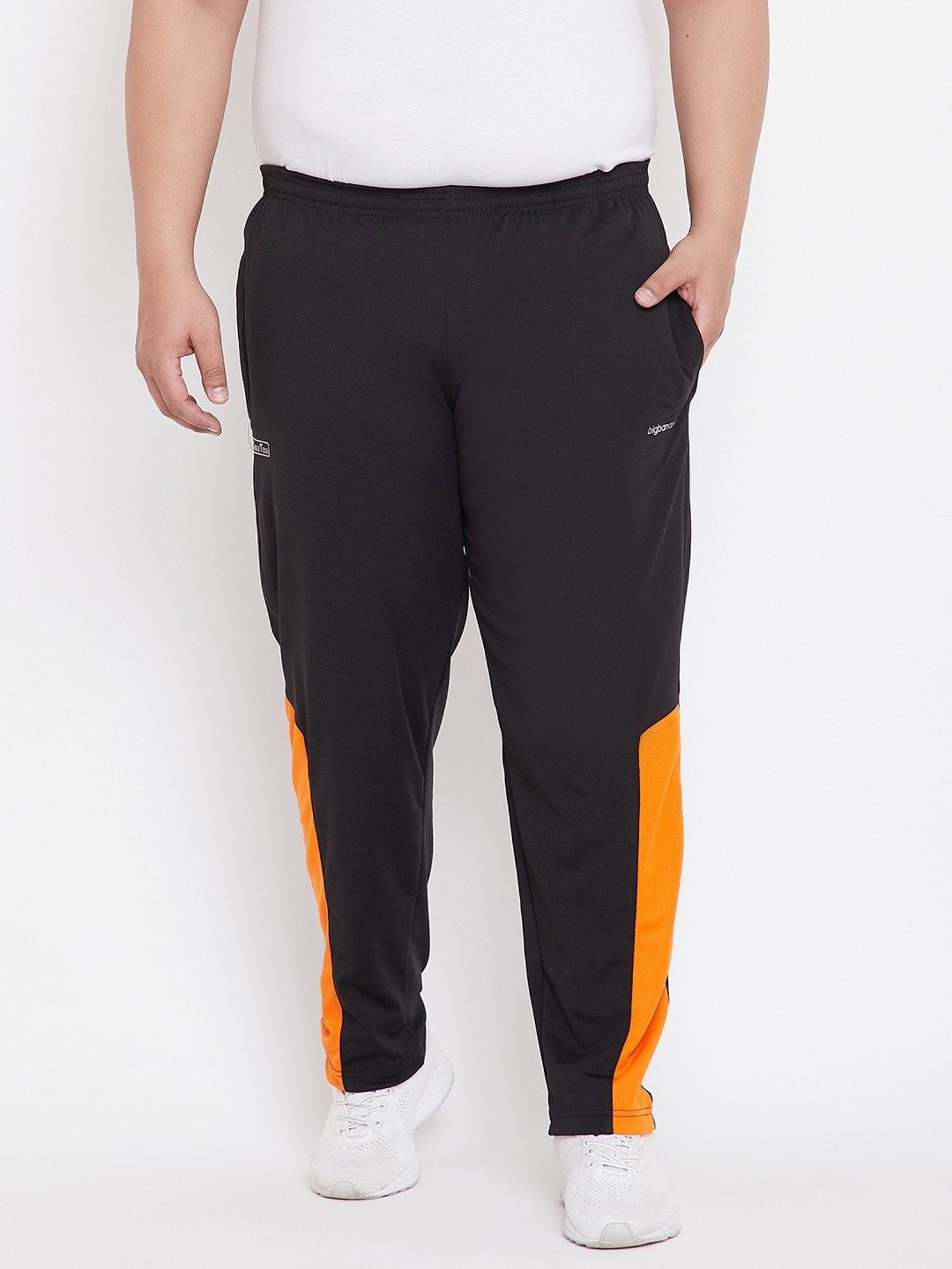 Bigbanana Black Regular Fit Printed Trackpants