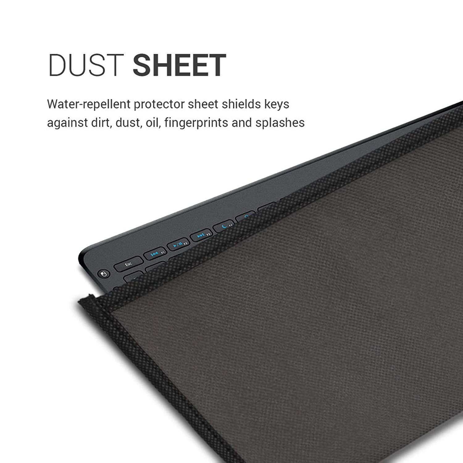 kwmobile Keyboard Cover Compatible with Microsoft All-in-One Media Keyboard - Protective Skin Computer Keyboard Dust Cover Case - Dark Grey