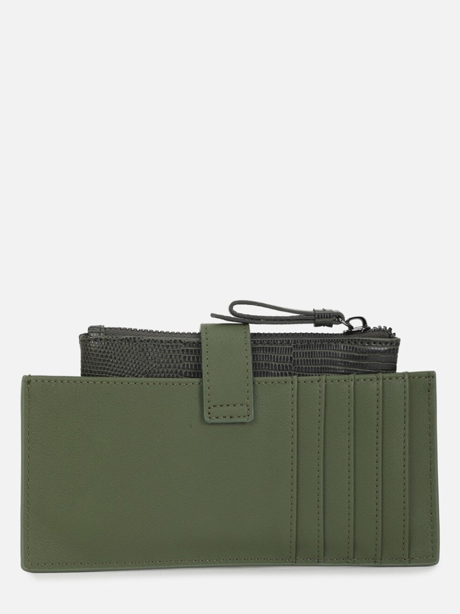 Van Heusen Green PU Textured Wallet