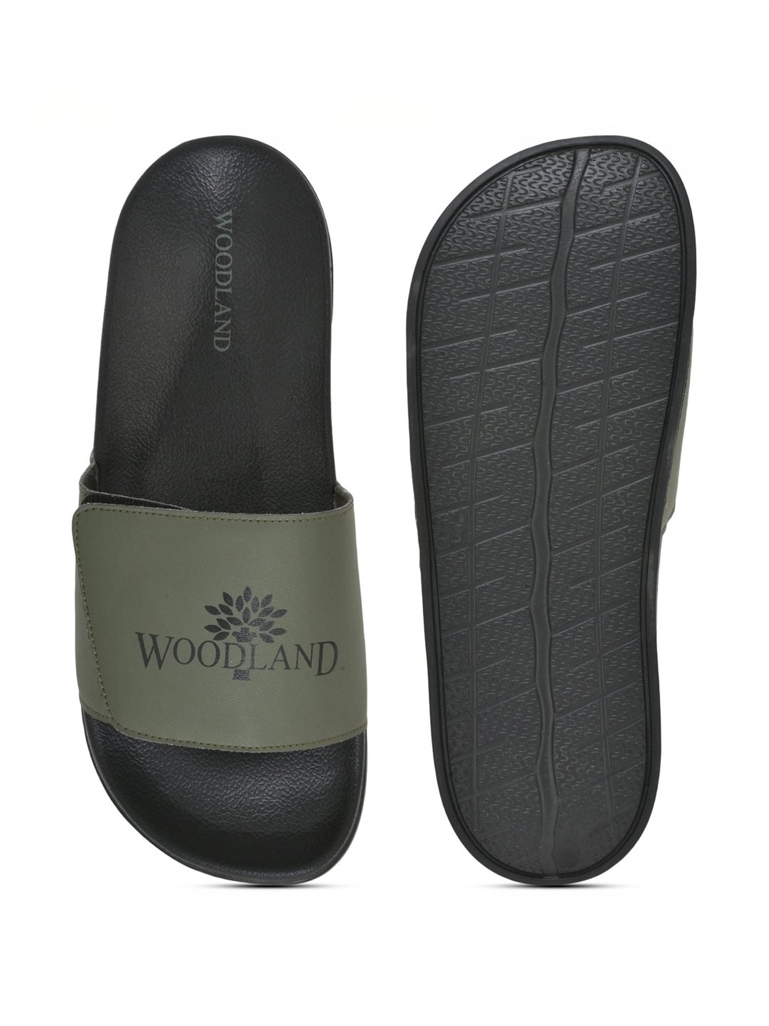 Woodland Men's Olive Slides