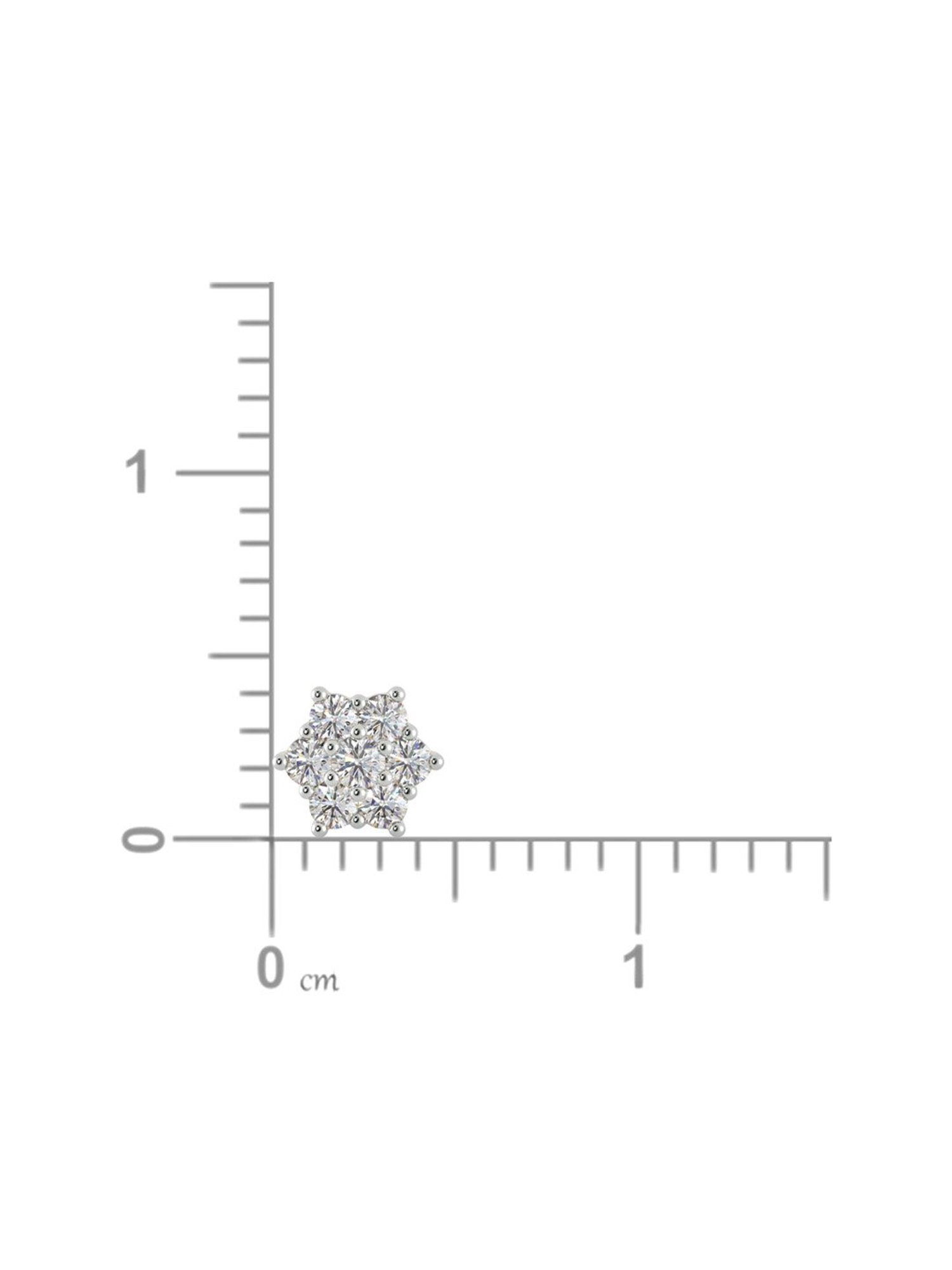 Malabar Gold and Diamonds 18k Gold & Diamond Mine Nosepin for Women