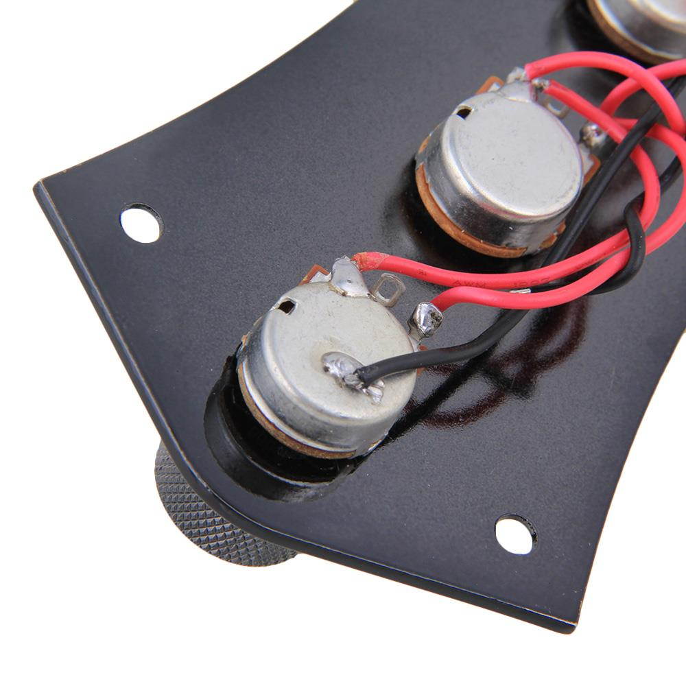 BQLZR Pre Wired Loaded Bass Control Plate with Switch Knobs for JB Bass