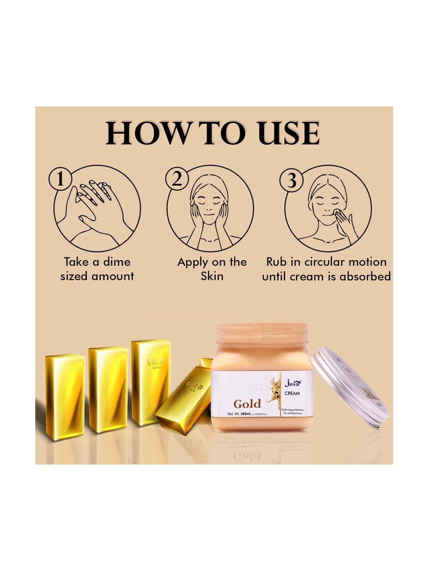 Gold Brightening & Radiance Face & Body Cream - 380 ml