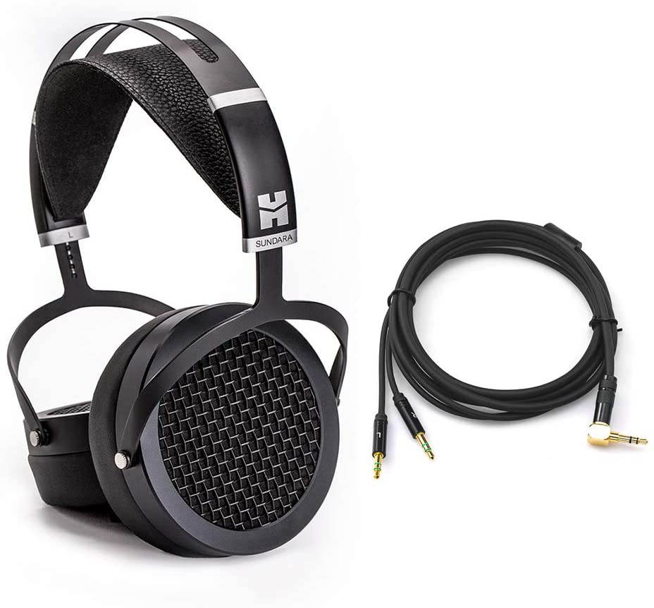 HIFIMAN SUNDARA Hi-Fi Headphone with 3.5mm Connectors, Planar Magnetic, Comfortable Fit with Updated Earpads-Black, 2020 Version
