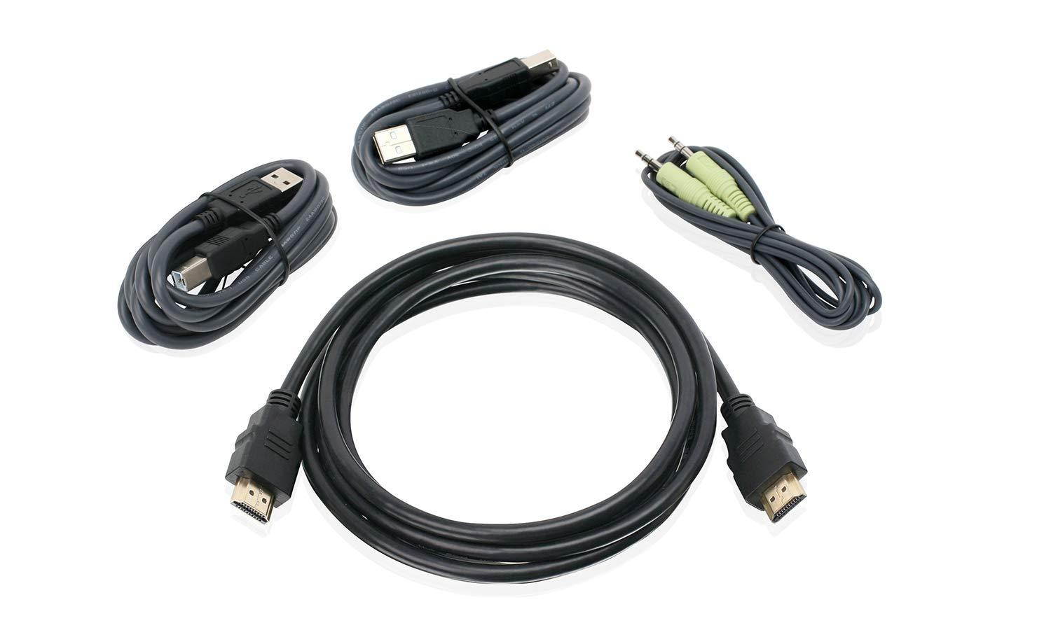 IOGEAR HDMI, USB KVM Cable Kit with Audio (TAA), 6-Foot G2L802UTAA3