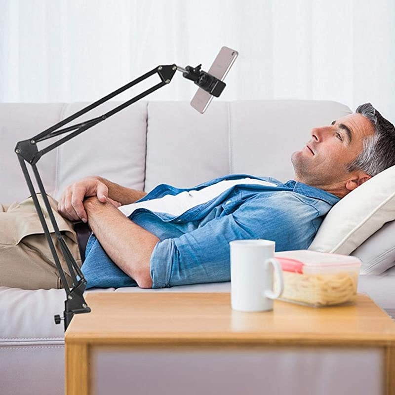 Cell Phone Holder Universal 360&deg; Rotation Long Arm Cellphone Stand Flexible Grip Mount Lazy Phone Holder Clip On Desktop Bed Lazy Bracket Support All Mobiles