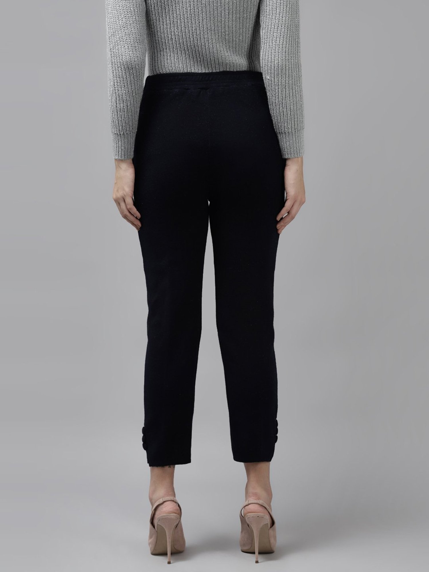 Cayman Navy Mid Rise Trousers