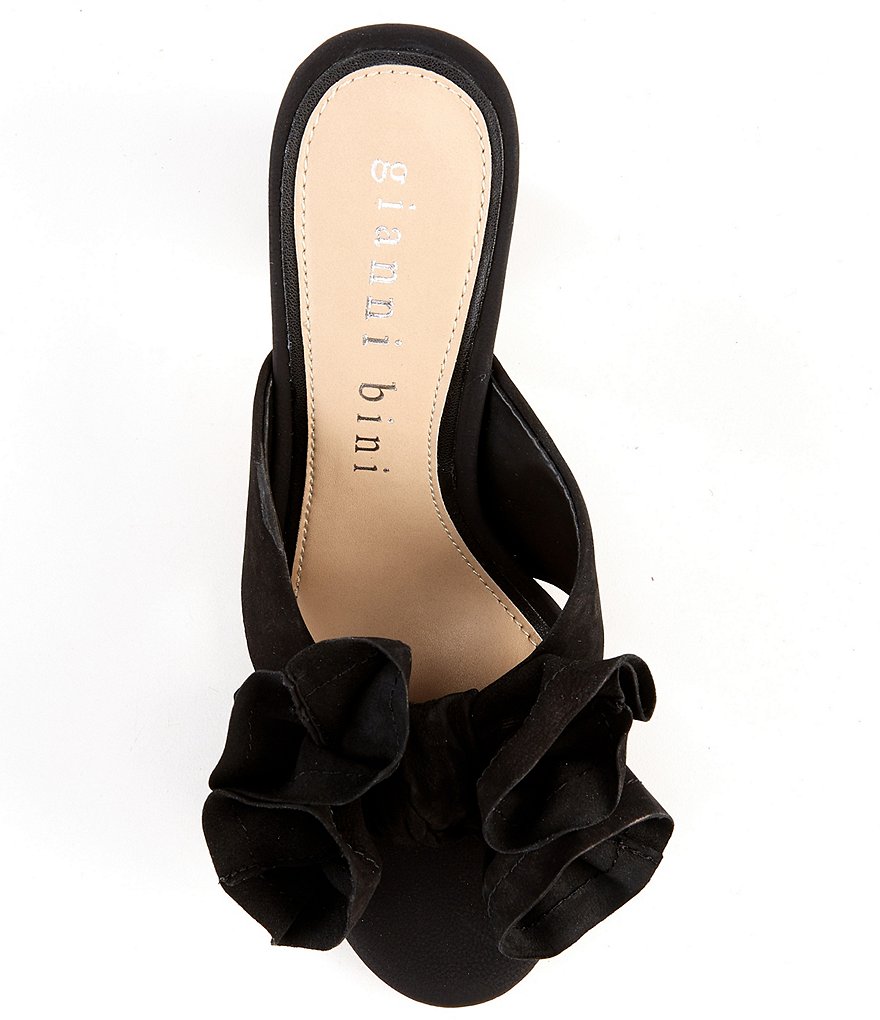 Gianni Bini Keily Suede Bow Block Heel Mules