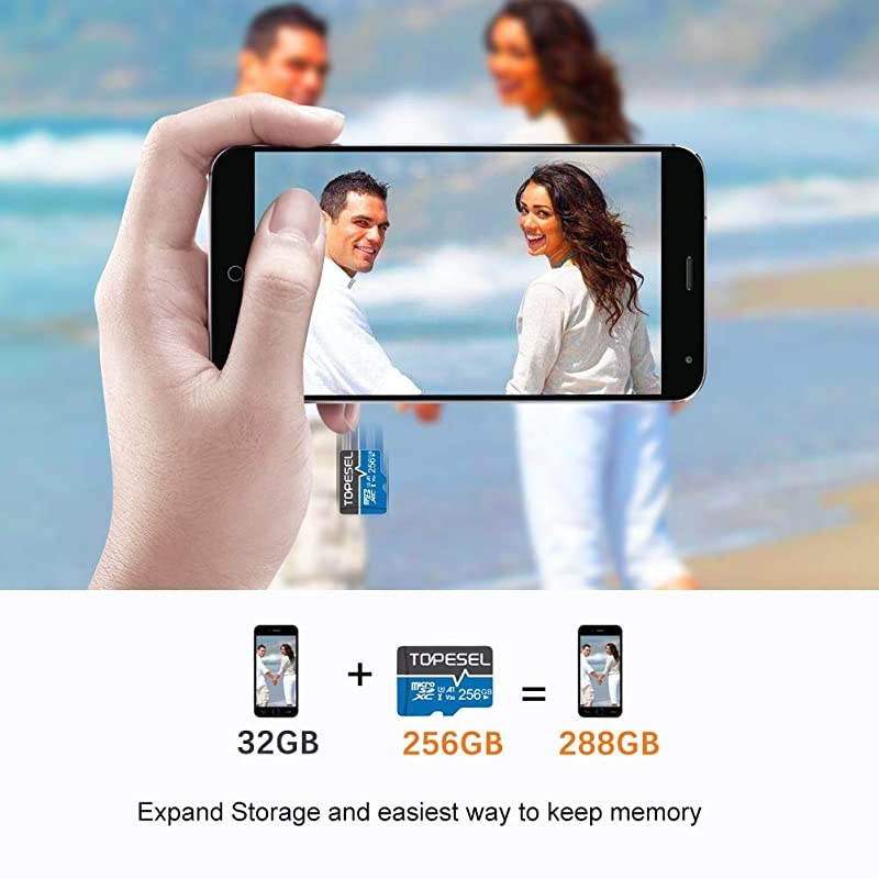 256GB Micro SD Card Memory Cards A1 V30 U3 Class 10 Micro SDXC UHSI TF Card for CemeraDroneDash Cam1 Pack U3 256GB