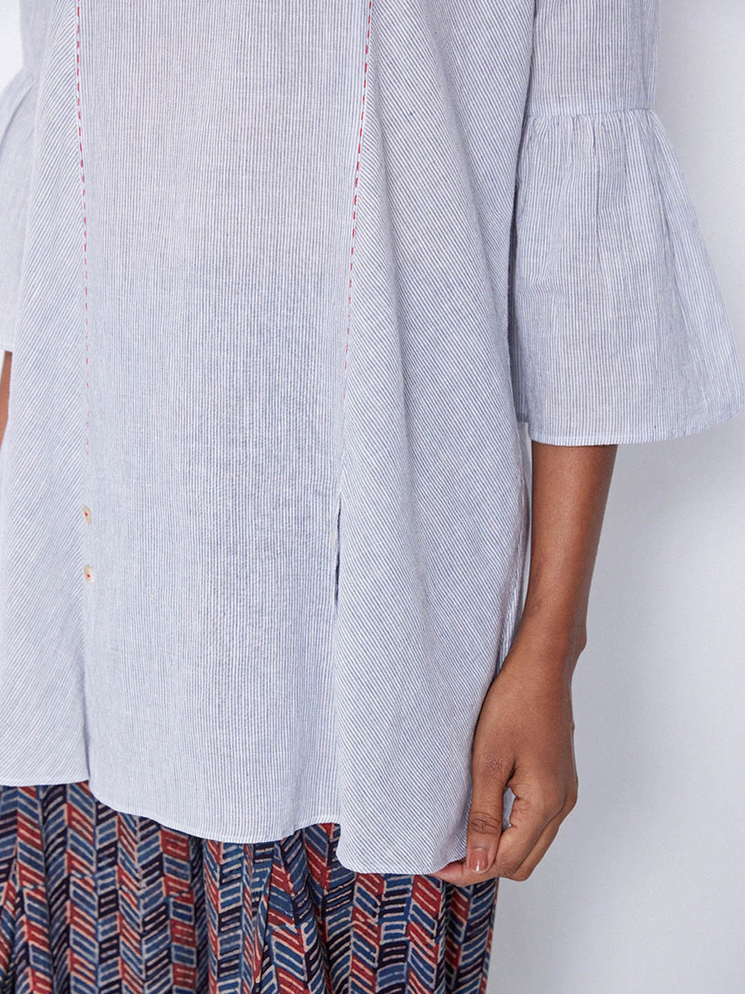 ANCESTRY Grey Cotton Tunic