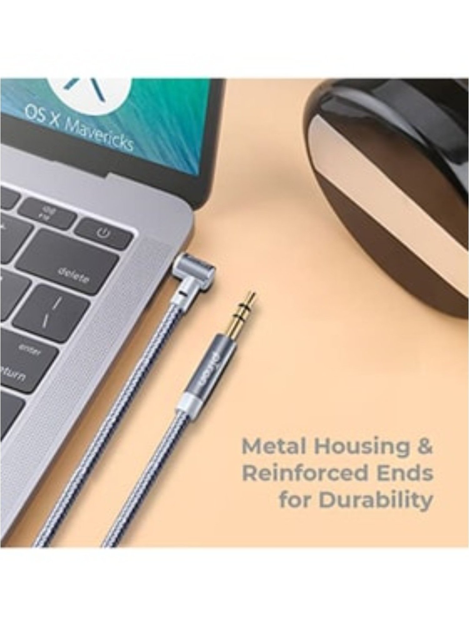 PTron Solero A15 3.5mm Male to Male Aux Cable, 1.5 Mtr Long (Grey)