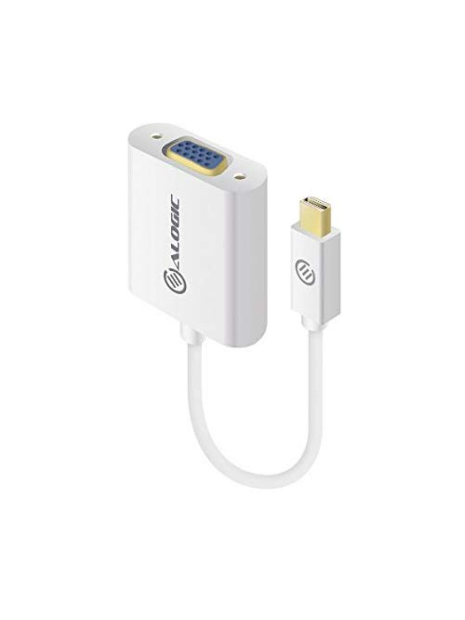 Alogic Premium 15cm Mini DisplayPort to VGA Adapter Male to Female (White)