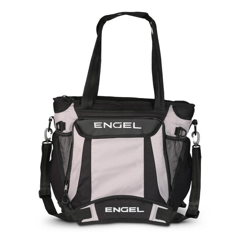 Engel ENGCB2-GRAY 23 Quart Lightweight High Performance Insulated Water Resistance Soft Sided Collapsible Backpack Cooler Bag with Handles, Light Grey