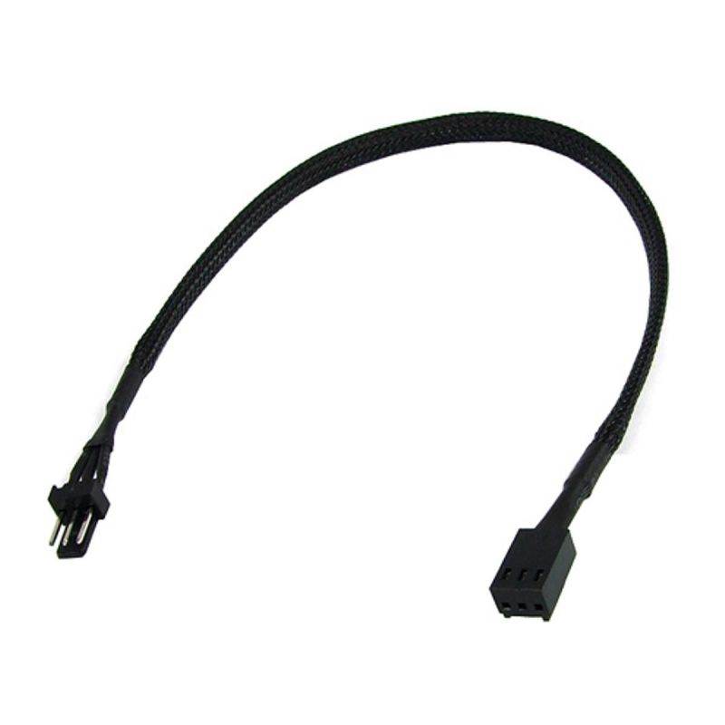 Phobya 3-Pin Fan Extension Cable - 30cm | Black (81028)