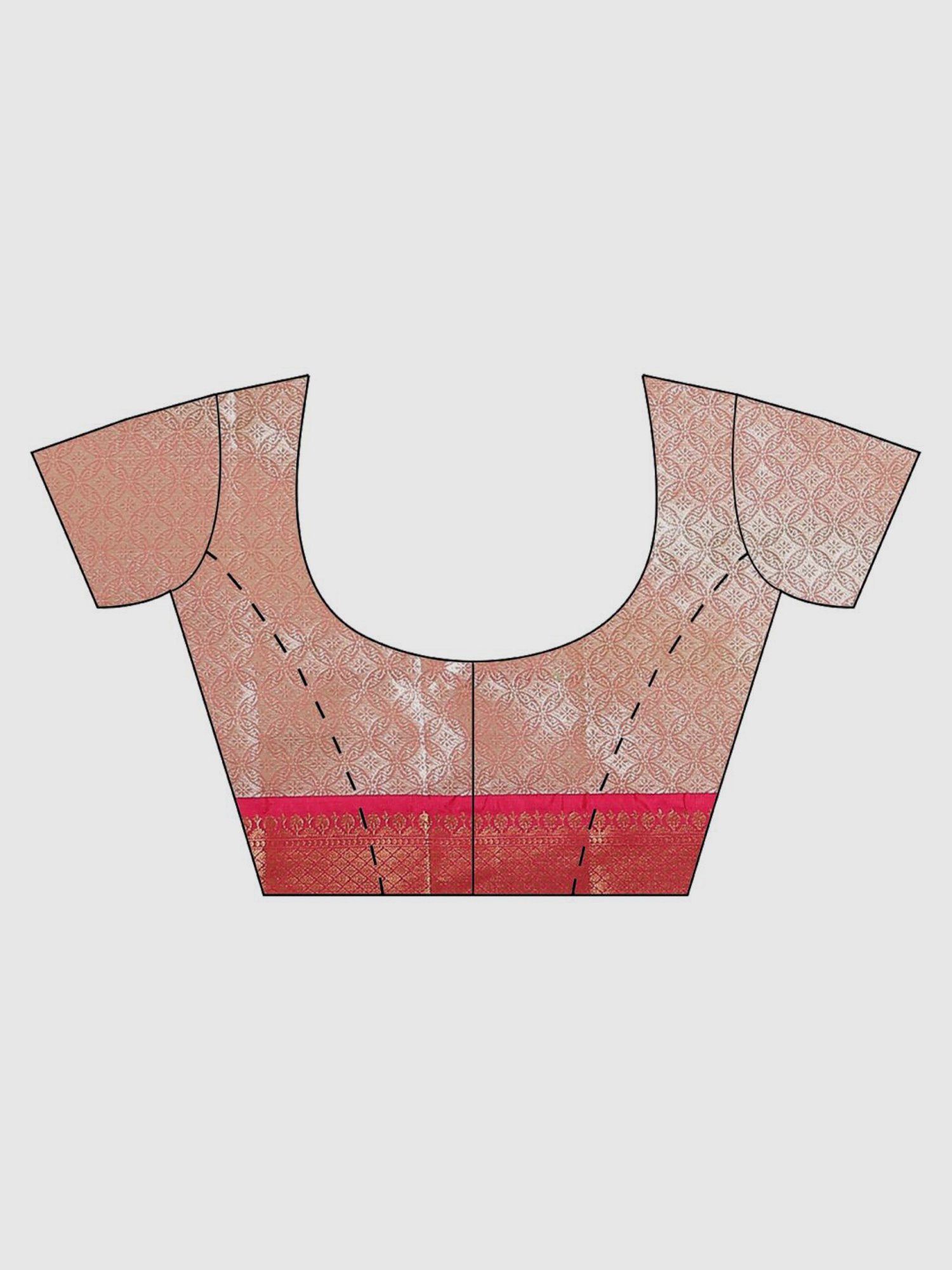 Banarasi Silk Works Green & Pink Woven Saree With Unstitched Blouse